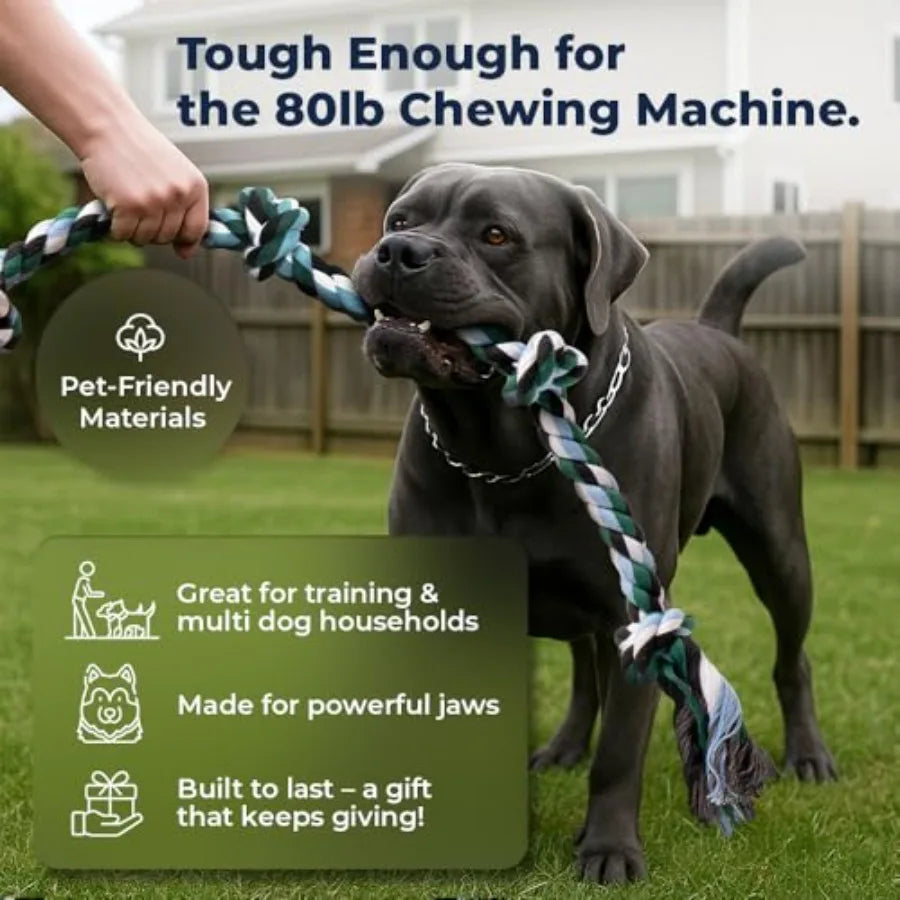 Heavy Duty Nylon Dog Rope Toy For Aggressive Chewers