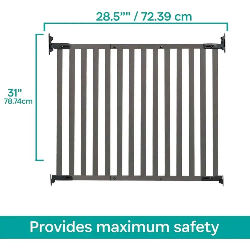 Quick Release Bamboo Stairway Baby Gate With Angle Mounting