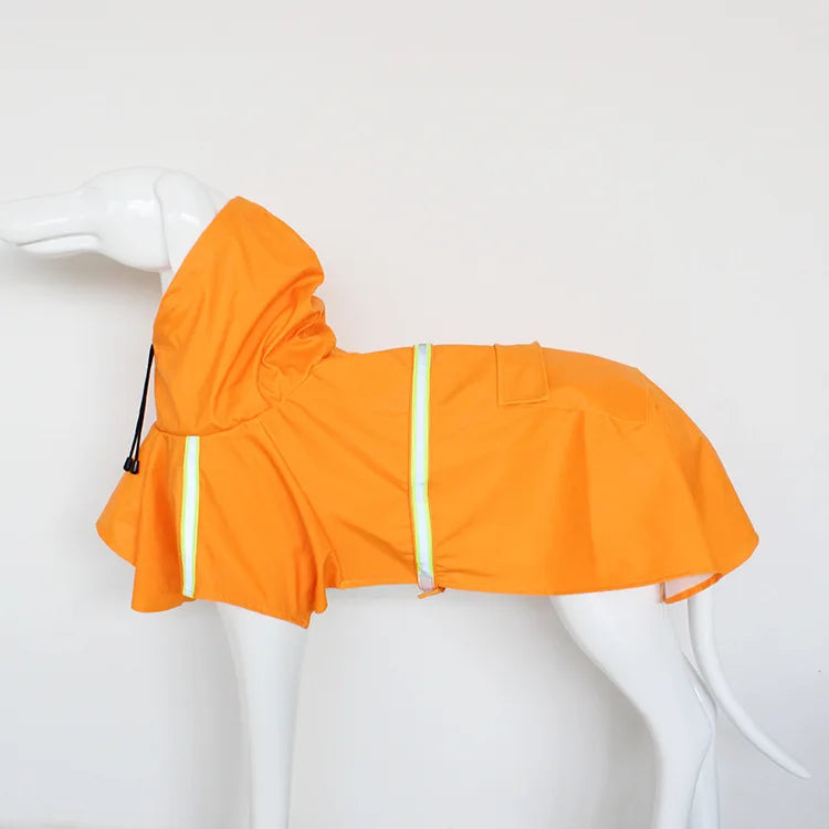 Waterproof Dog Raincoat Featuring Reflective Hood For Daily Walks