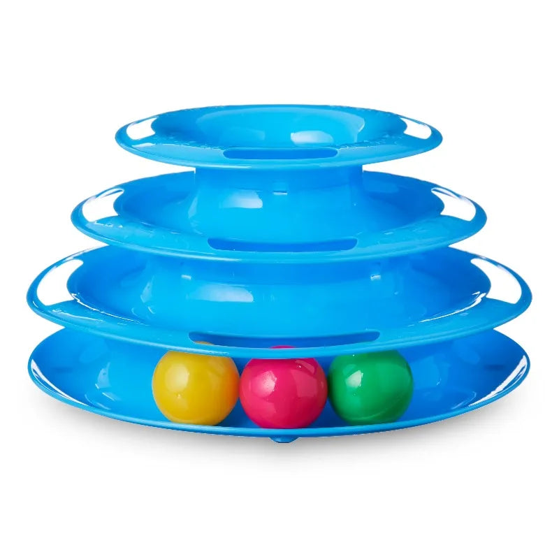 Triple Chase Tower Cat Toy For Active Indoor Cat Play