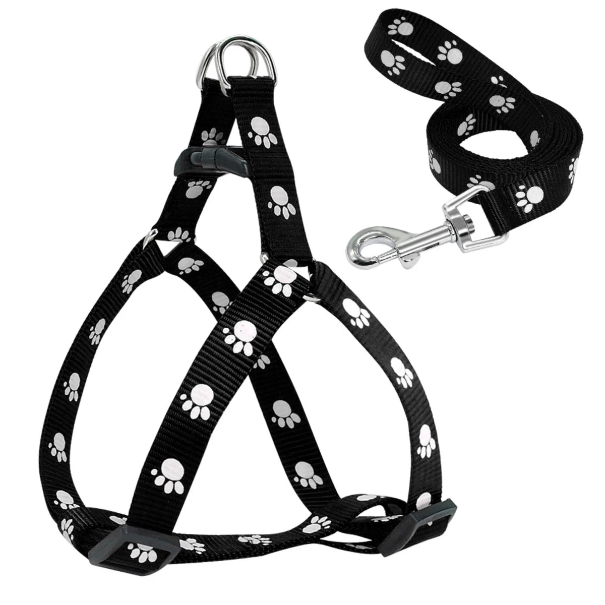 Durable Nylon Walking Dog Harness And Adjustable Leash Set