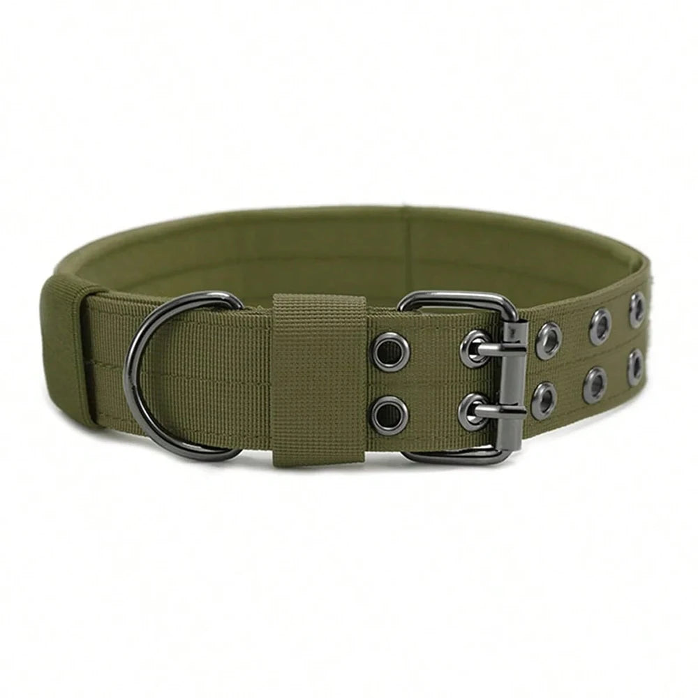 Durable Tactical Nylon Dog Collar For Outdoor Training And Walking