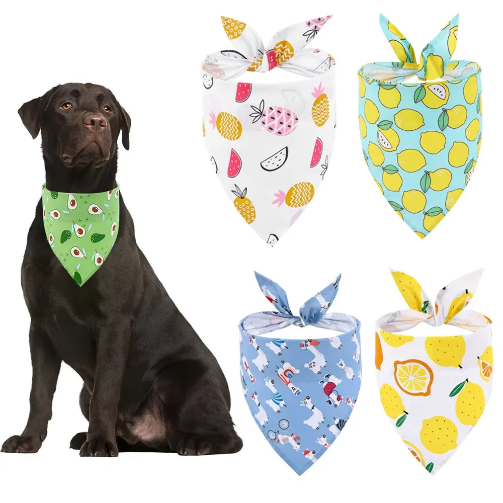 Soft Washable Dog Bandana Cloth Triangle Scarf Kerchief Adjustable