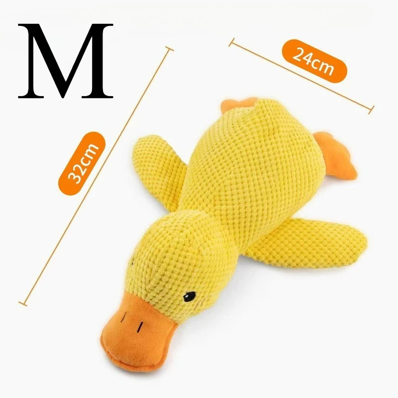Plush Fleece Chew Toy Bite Resistant Teeth Grinding Duck Dog Toy