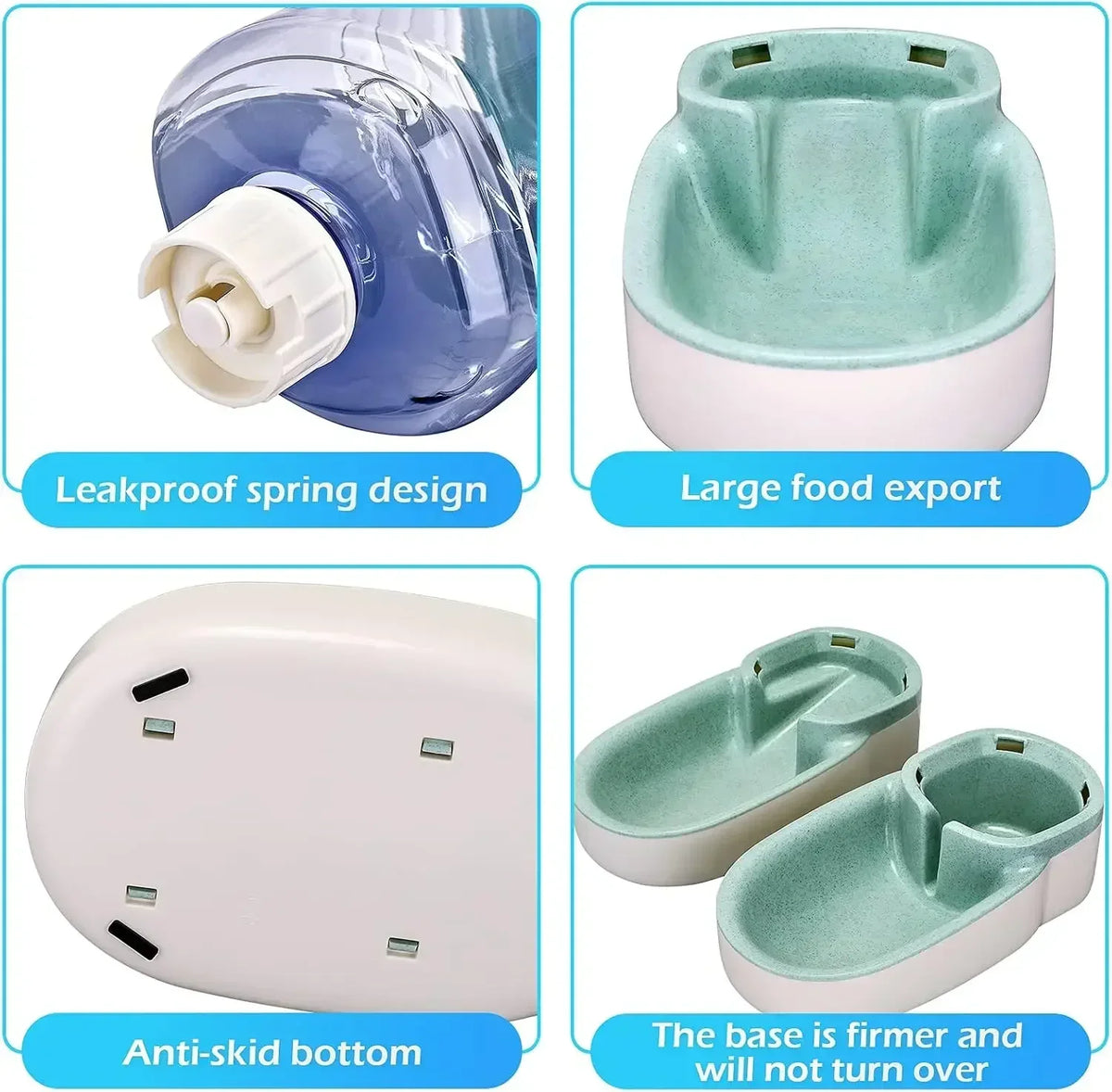 Automatic Dog And Cat Feeder With Gravity Water Dispenser Set