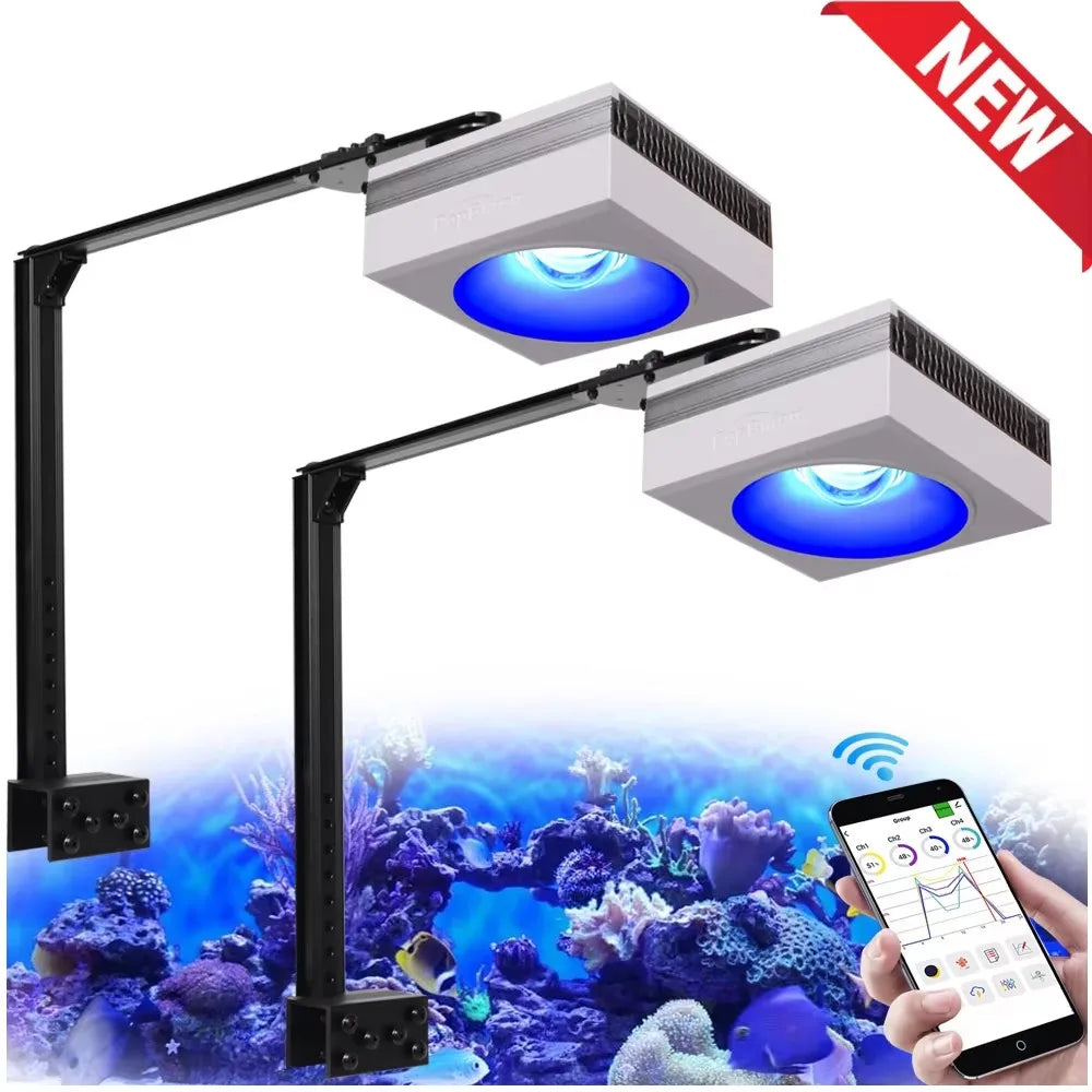 PopBloom RL90 WiFi LED Aquarium Light Full Spectrum Reef Lamp
