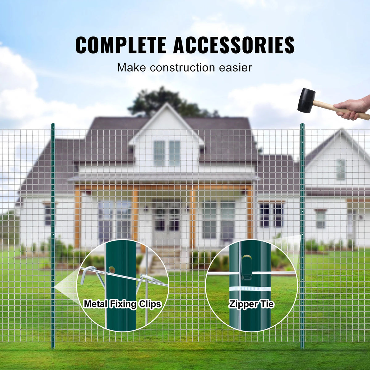 SucceBuy Fence Post T-Post Heavy Duty Metal Fence Posts Sturdy Steel Fence Stakes for GardenYard Lawn Farms&Outdoor Wire Fencing
