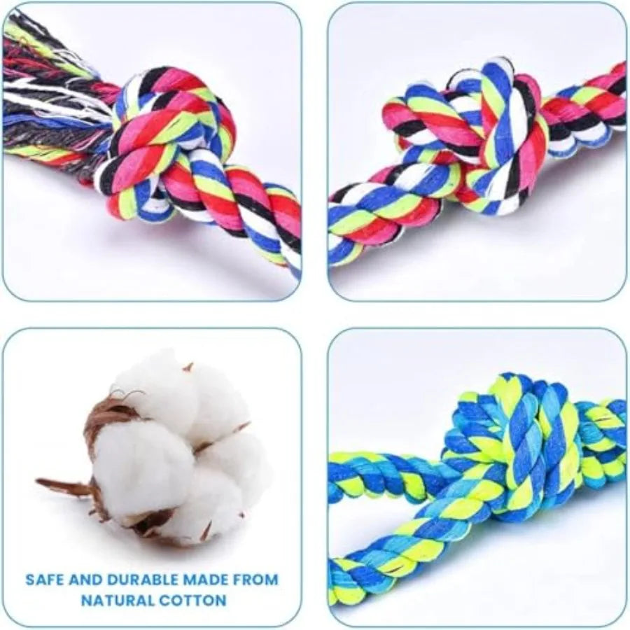 Durable Dog Rope Toy Aggressive Chewers Teeth Cleaning