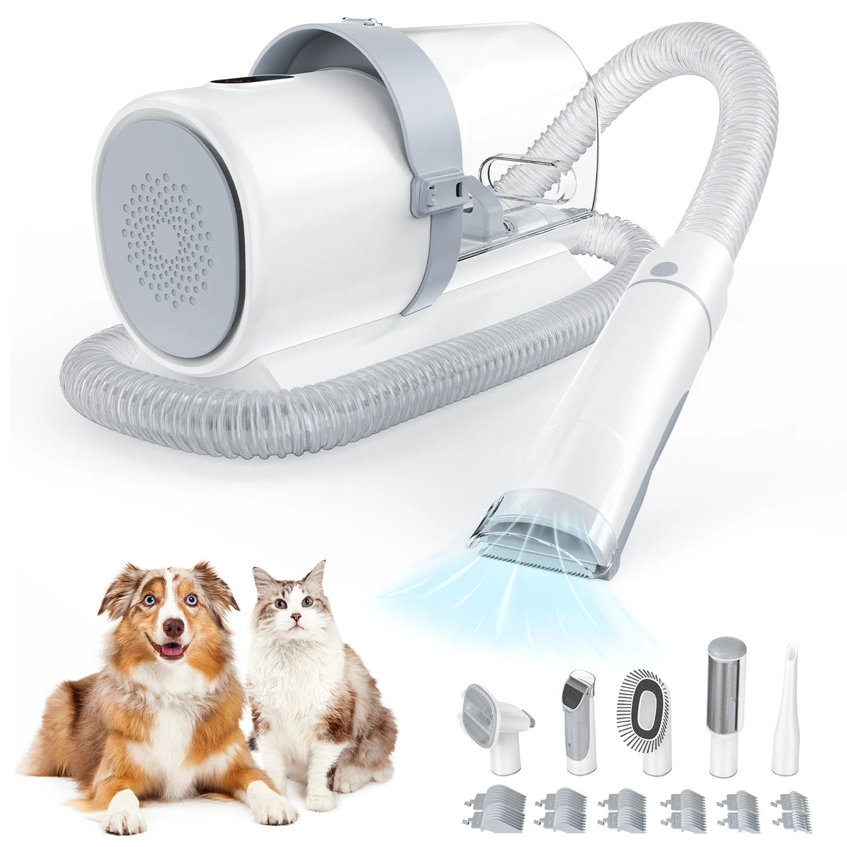 Professional Cordless Pet Grooming Vacuum Kit With Low Noise Clippers