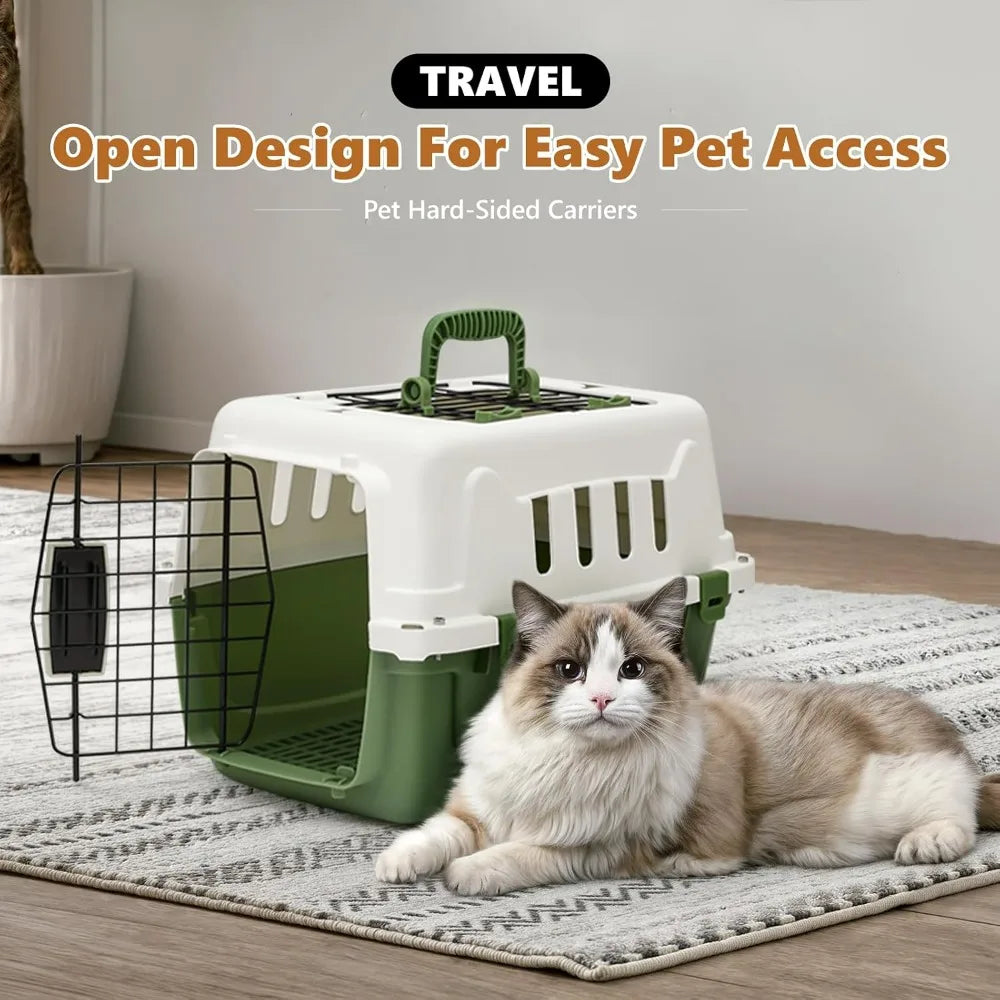 Athena Collection Hard Sided Travel Carrier For Small Pets