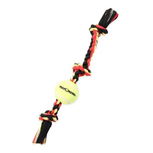 Premium Interactive Rope Tug Toy With Tennis Ball For Dogs