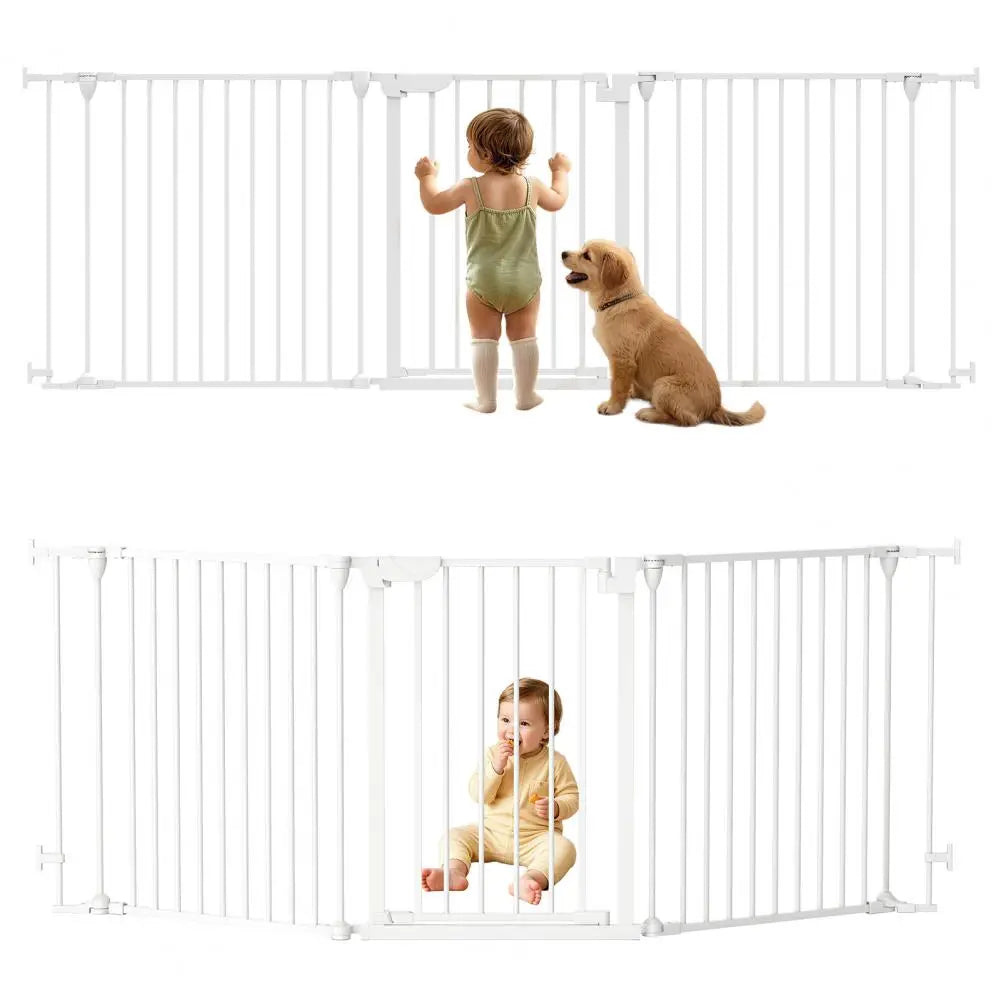 Free Standing Pet Barrier Easy Installation Safety Gate Dog Gates For Stairs Doorways Two Way Baby Safety Door DIY Safety Gate