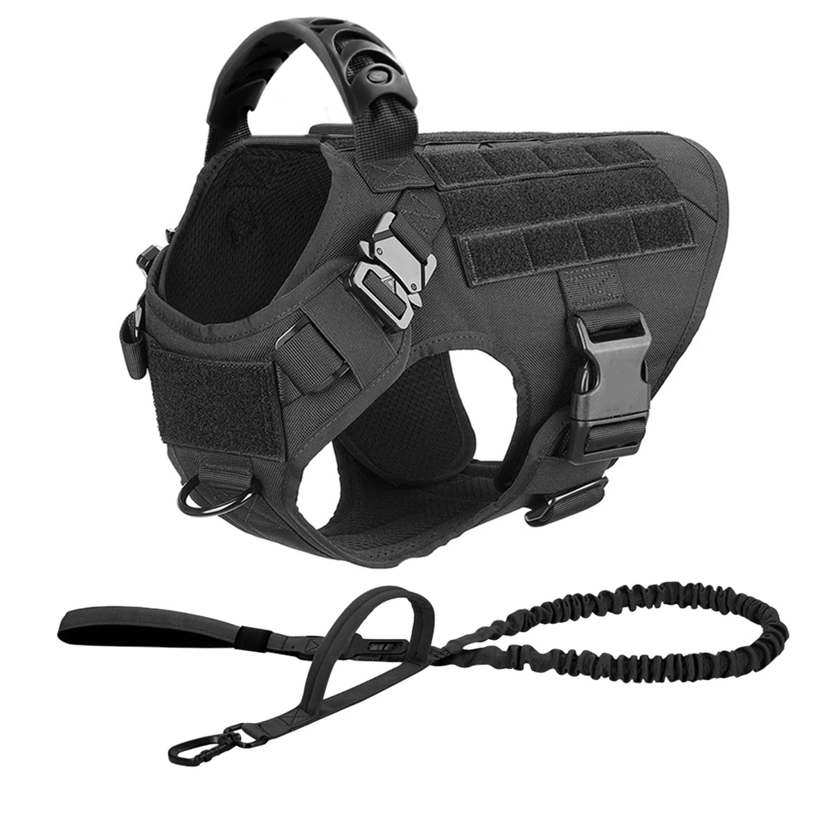 PetraVel Padded Quick Release Nylon Dog Harness And Leash Set