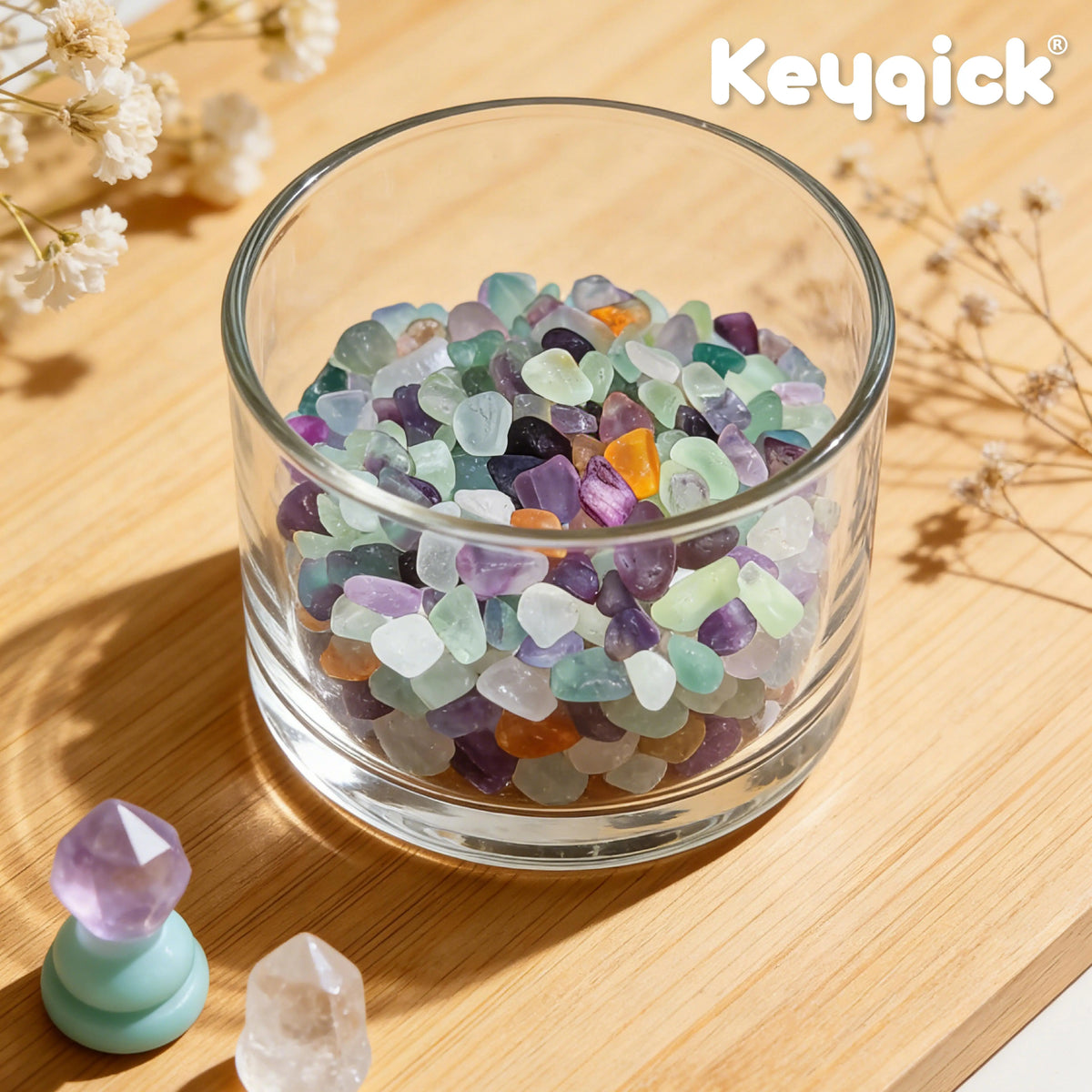 Natural Fluorite Fragments Decorative Crystal Mineral Pebbles For Plants