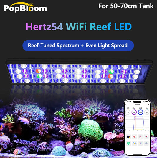 PopBloom Full Spectrum Led Aquarium Light With Digital Timer Control
