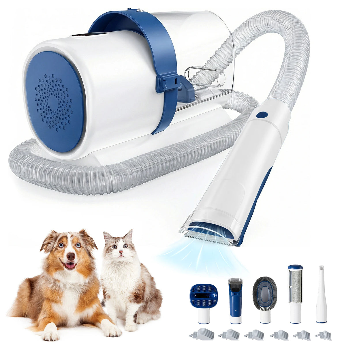 Professional Cordless Pet Grooming Vacuum Kit With Low Noise Clippers