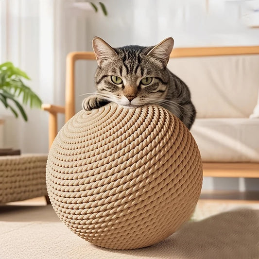 Interactive Sisal Cat Ball Toy Durable Scratcher For Curious Kittens