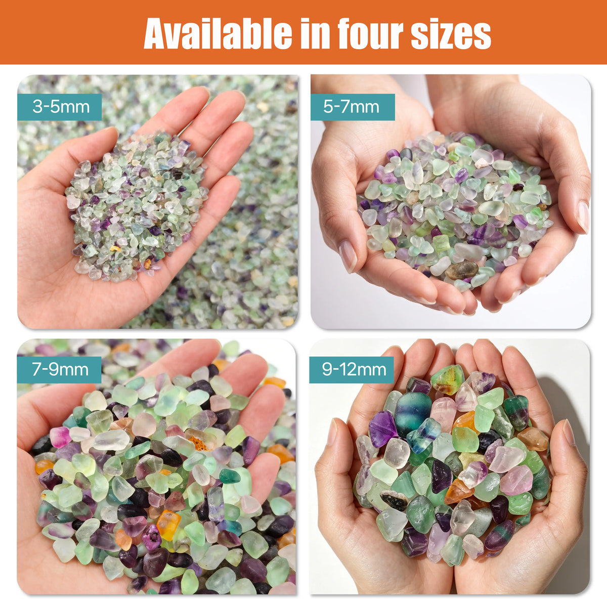 Natural Fluorite Fragments Decorative Crystal Mineral Pebbles For Plants