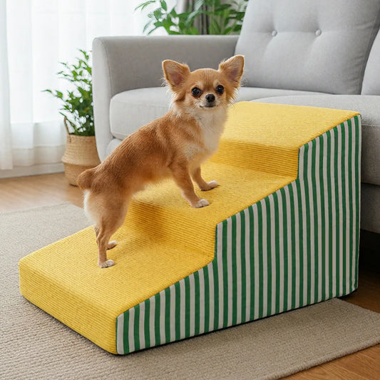 High Density Foam Dog Stairs With Washable Cover For Beds