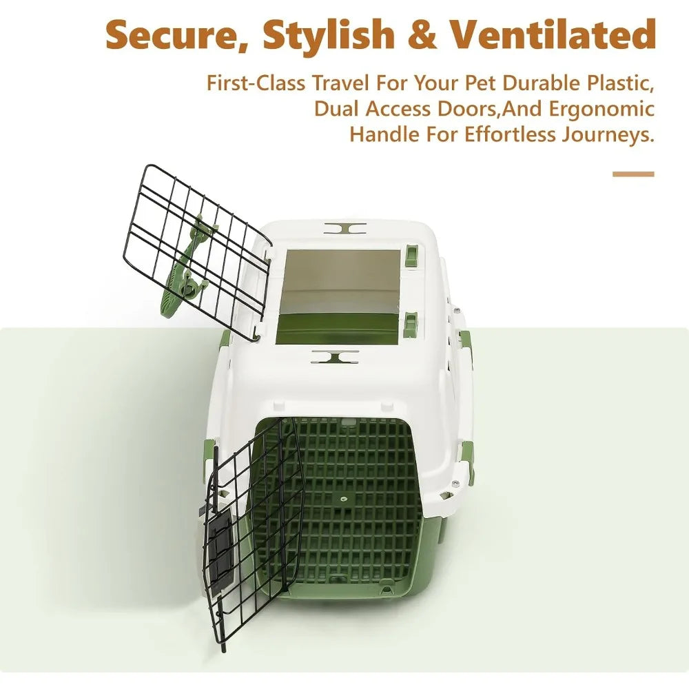 Athena Collection Hard Sided Travel Carrier For Small Pets