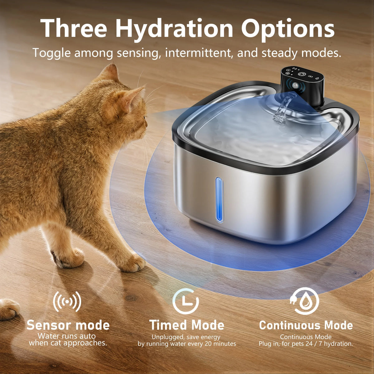 Eramong Wireless Smart Pet Water Fountain Ultra Quiet Automatic Design