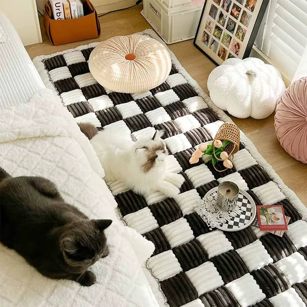 Cwv Warm Coral Fleece Anti Slip Dog Bed Cushion Cover
