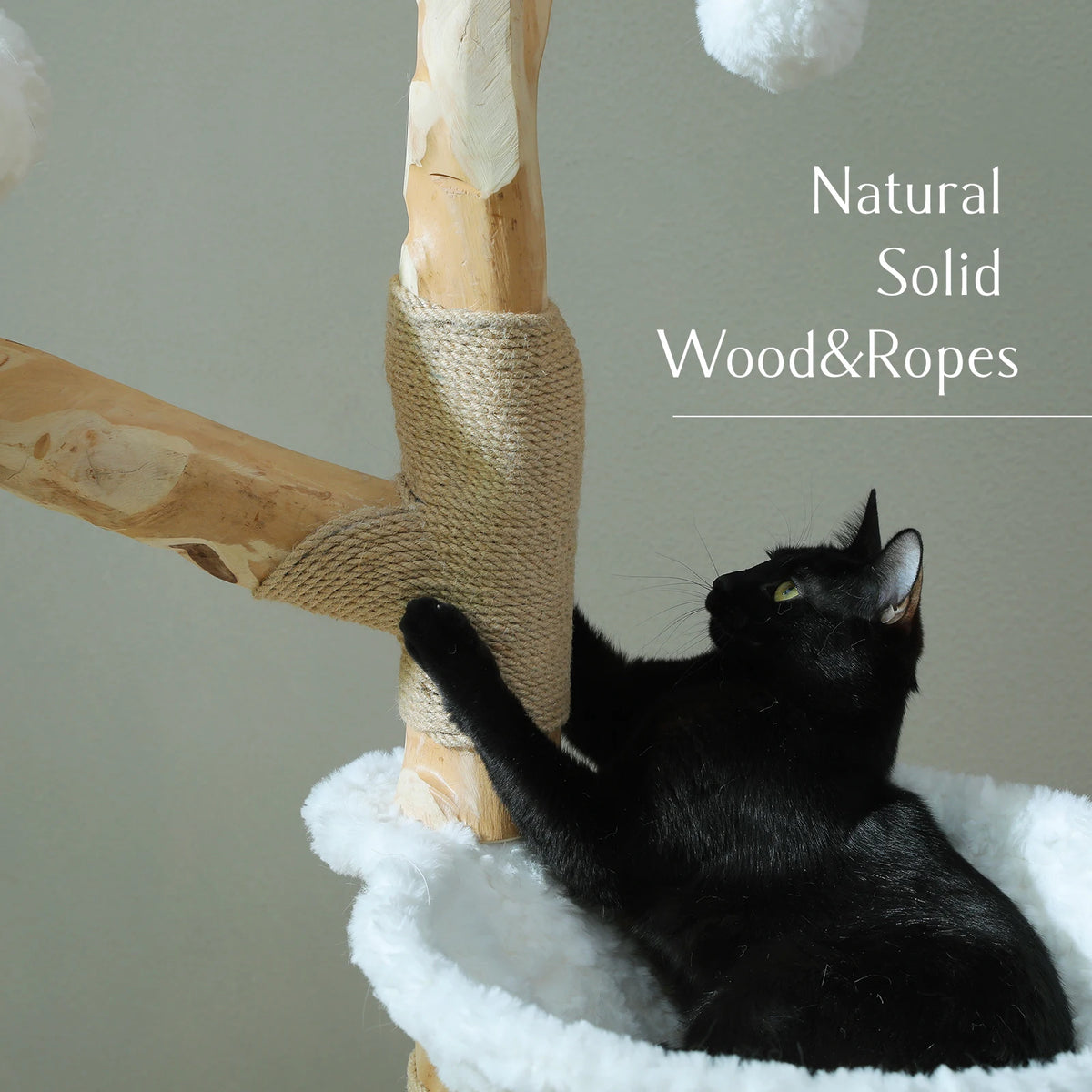 PAWZ Road Cat Tree Tower Sisal Scratching Post Wicker Bed