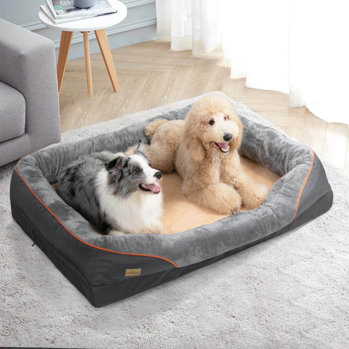Bingopaw Large Dog Bed Removable Washable Fleece Cover