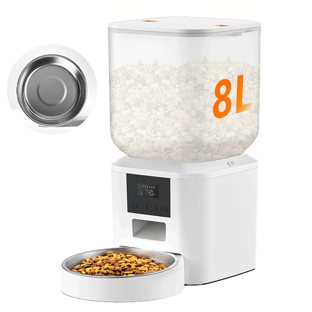 Nityers Automatic Cat Feeder Featuring Voice Recorder And Backup Power