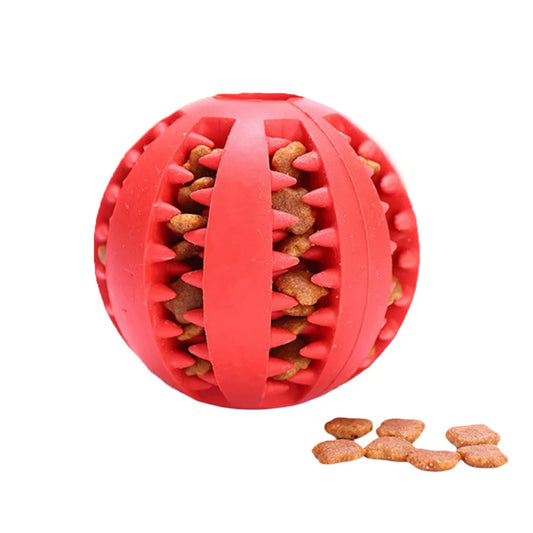 Durable Rubber Dog Toy Ball For Teething And Treat Dispensing