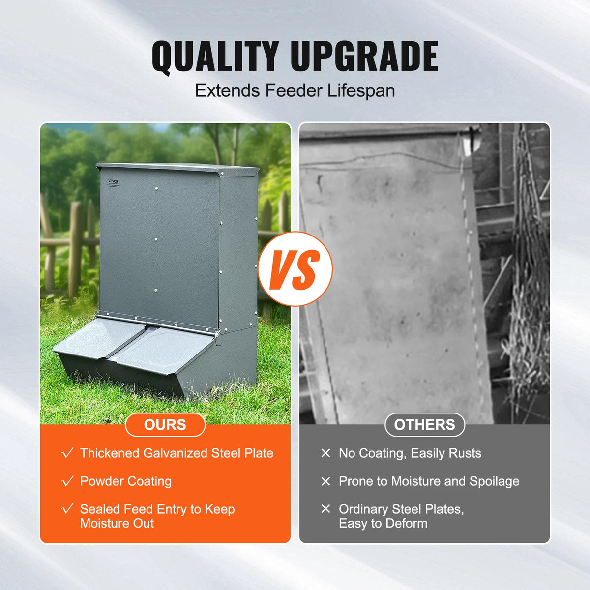 Heavy Duty Galvanized Steel Hog Feeder Trough For Outdoor Farms