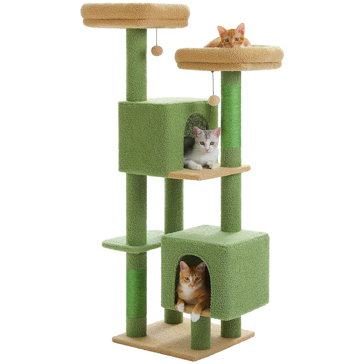 Pawz Road Cactus Cat Tower Featuring Plush Perches And Posts