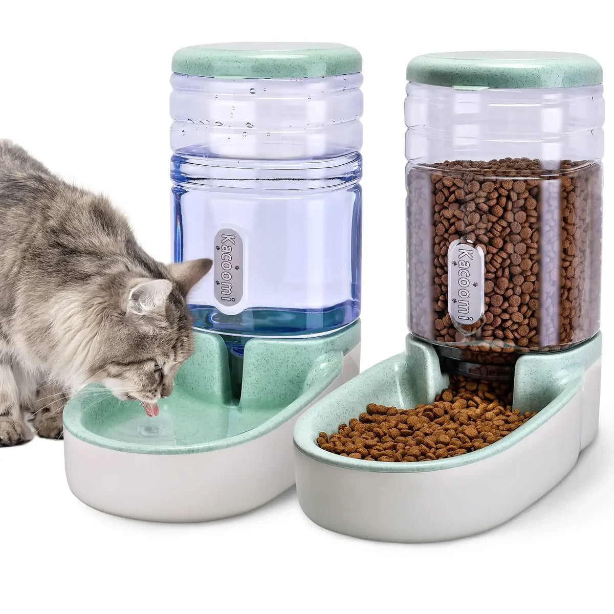 Automatic Dog And Cat Feeder With Gravity Water Dispenser Set