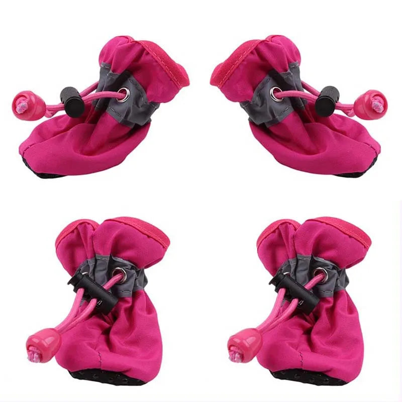 Waterproof Non Slip Dog Boots With Reflective Strips Soft Lining