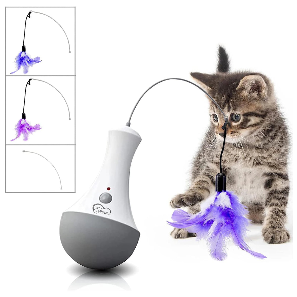 Interactive Cat Feather Teaser Toy for Indoor Exercise and Play