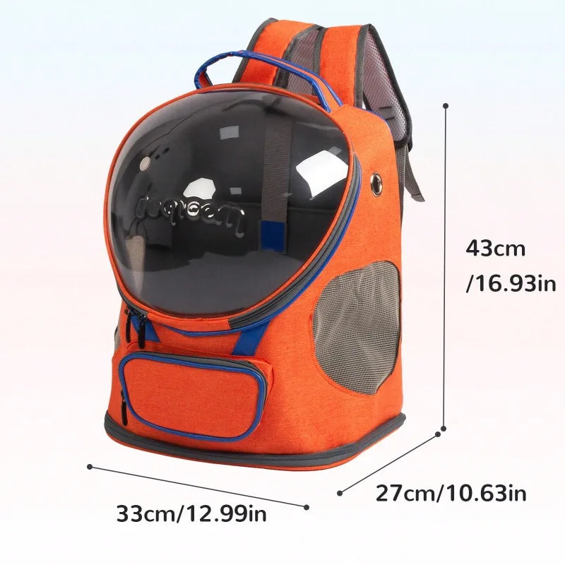 Foldable Breathable Cat And Dog Backpack Carrier For Travel