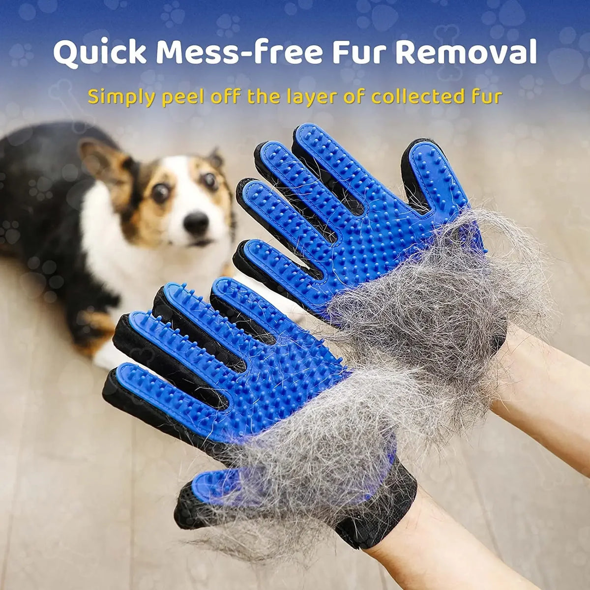 Gentle Pet Grooming Glove For Easy Hair Removal On Pets