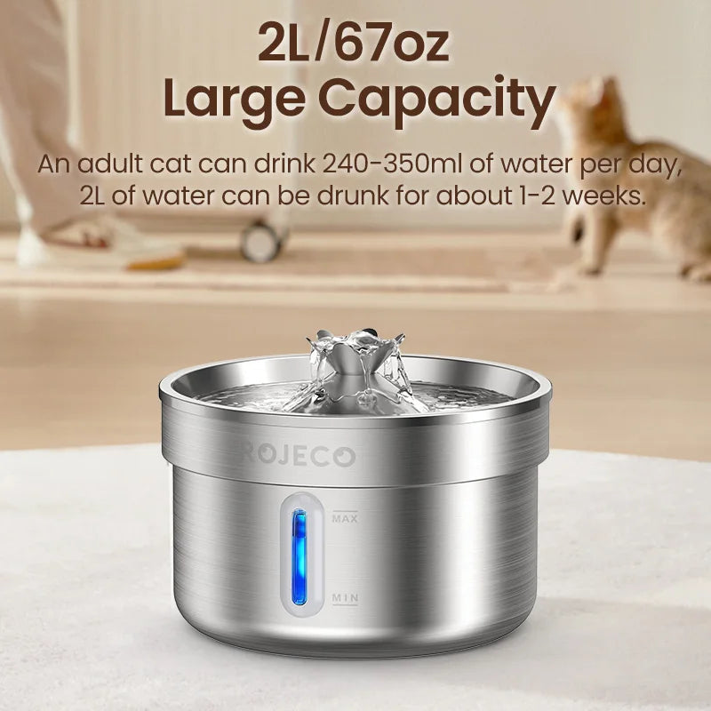 ROJECO Stainless Steel Cat Water Fountain Replacement Filters