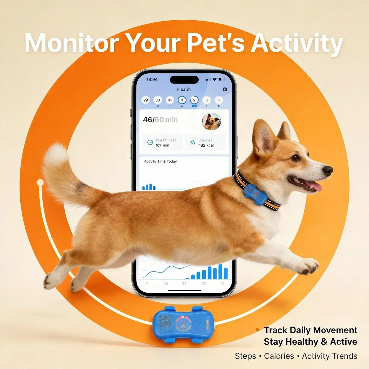 WANWAYTECH 4G GPS Pet Tracker With Real-Time Tracking And Waterproofing
