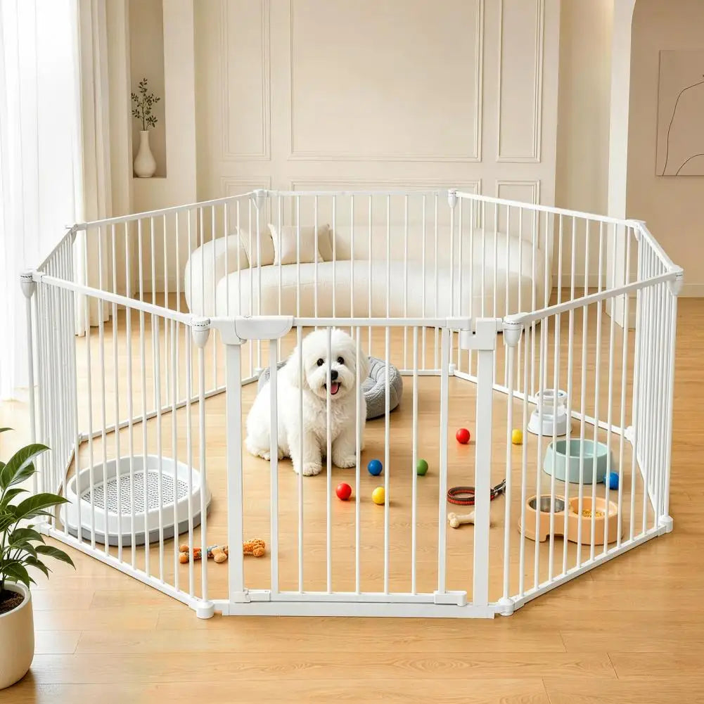 Free Standing Pet Barrier Easy Installation Safety Gate Dog Gates For Stairs Doorways Two Way Baby Safety Door DIY Safety Gate
