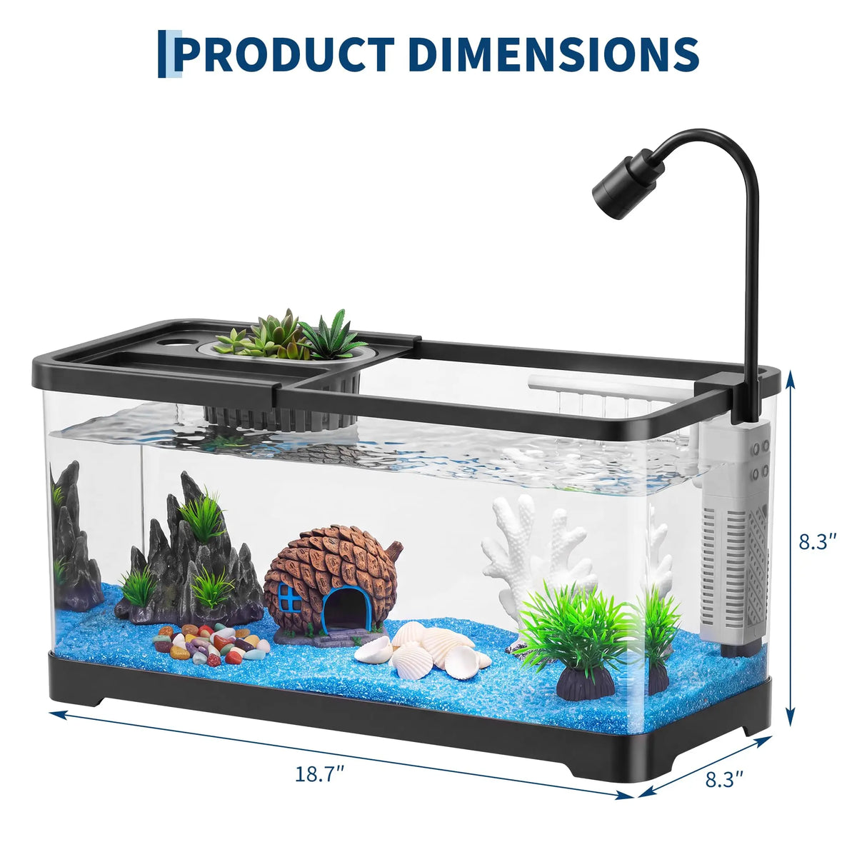 Complete Fish Tank Starter Kit With Filter And Light