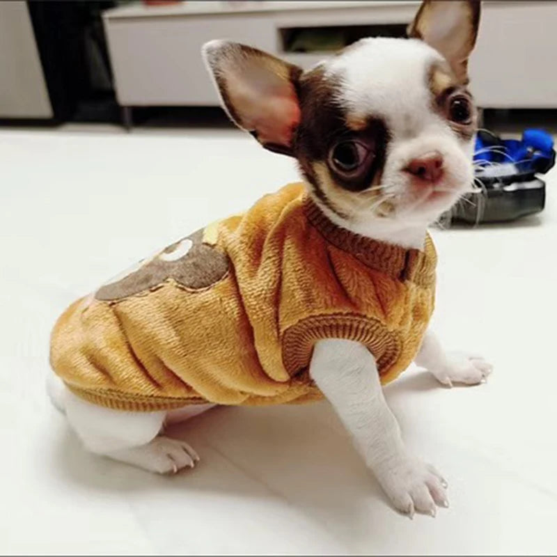 Warm Fleece Dog Sweater For Tea Cup And Small Puppies