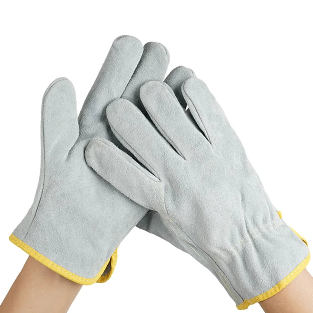 Professional Fireproof Sheepskin Leather Welder Safety Work Gloves