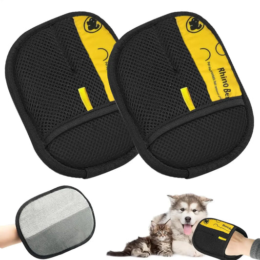 Effective Pet Hair Removal Gloves For Deshedding Cat And Dog