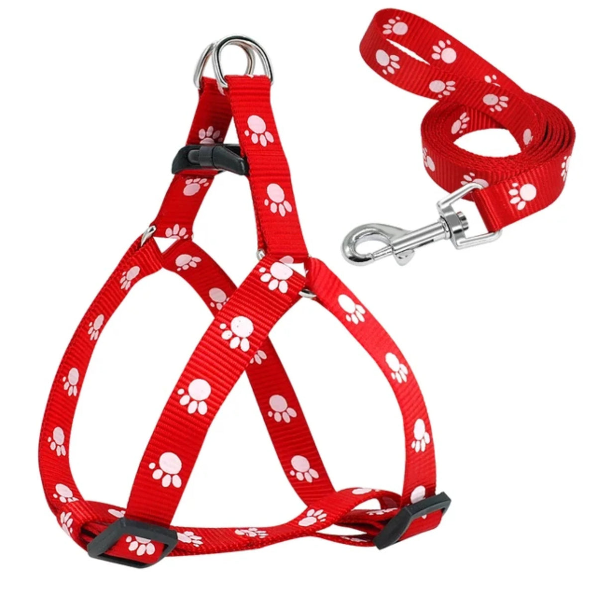 Durable Nylon Walking Dog Harness And Adjustable Leash Set
