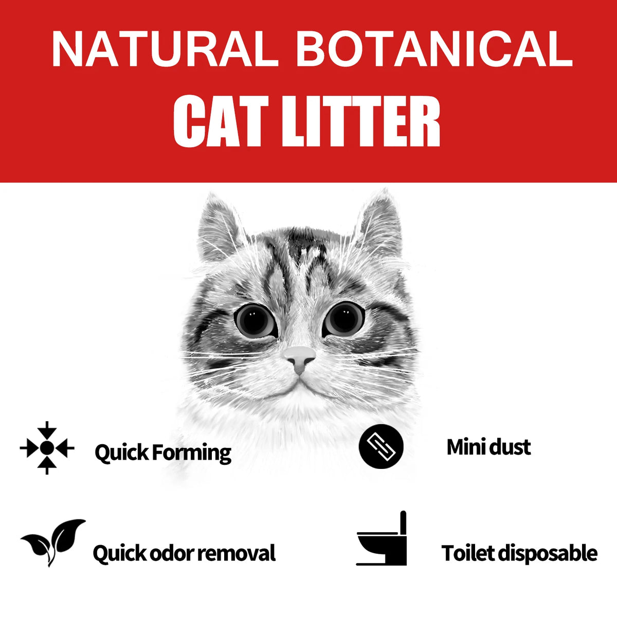 Sumlov Natural Tofu Cat Litter Dust-Free Flushable Clumping Odor Control