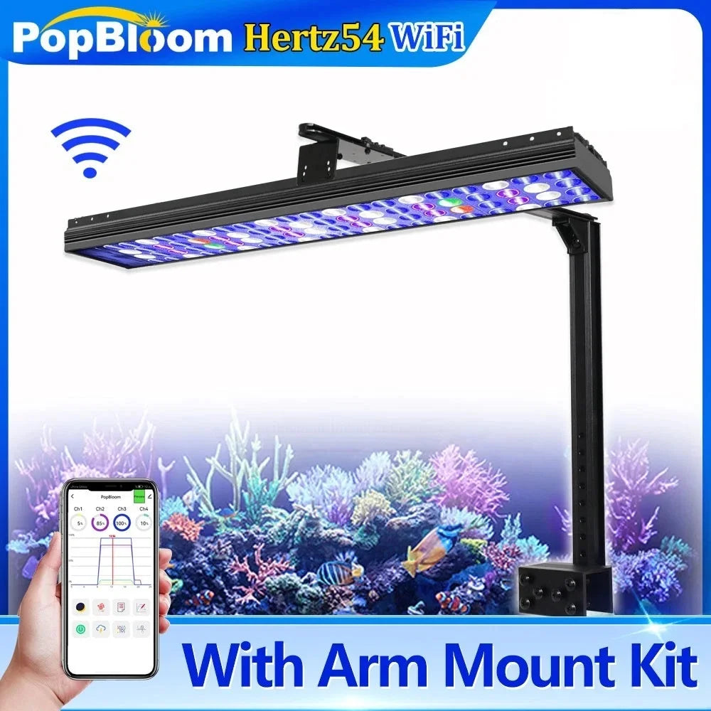 PopBloom Full Spectrum Led Aquarium Light With Digital Timer Control
