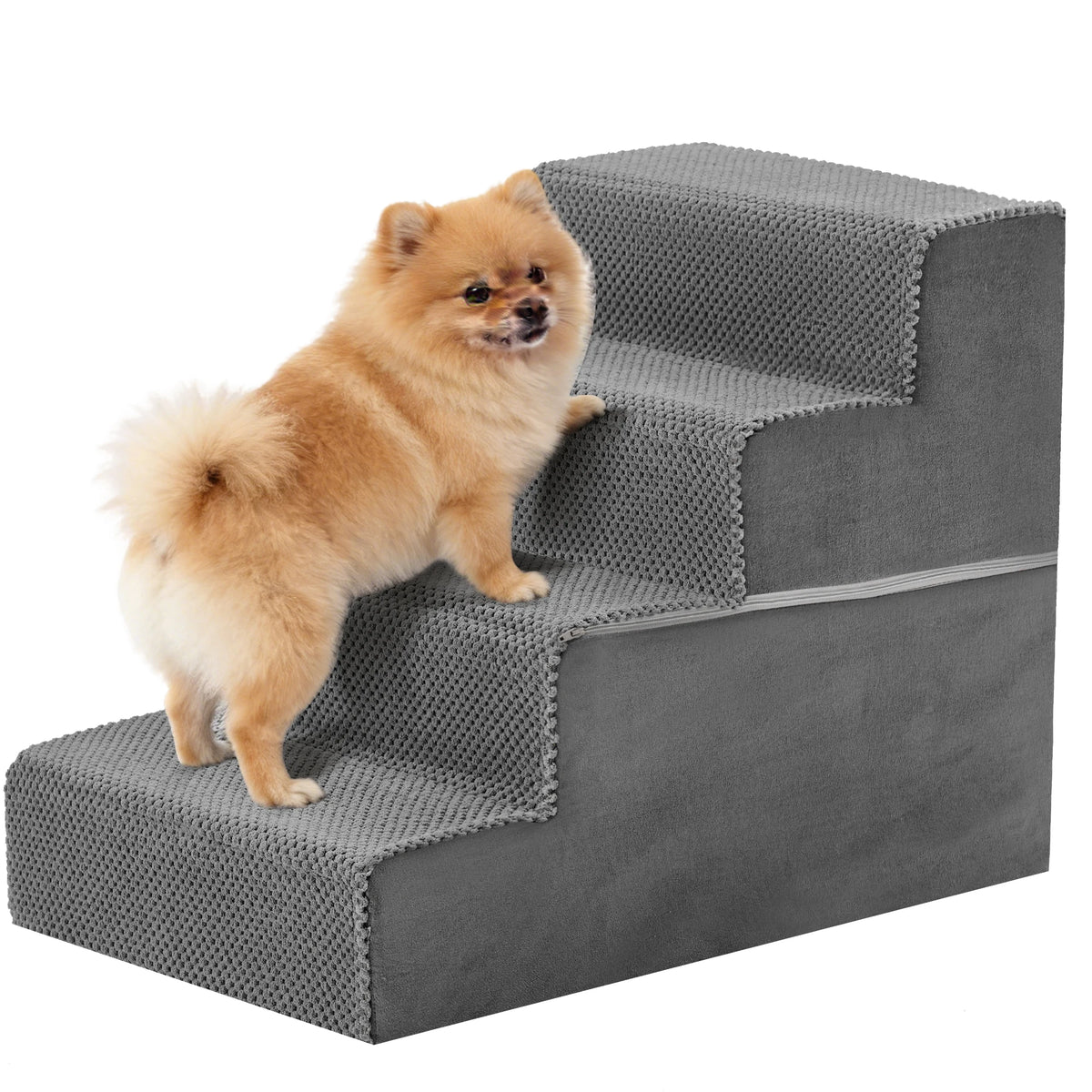 Indoor Foam Pet Stairs With Curved Step Design For Dogs