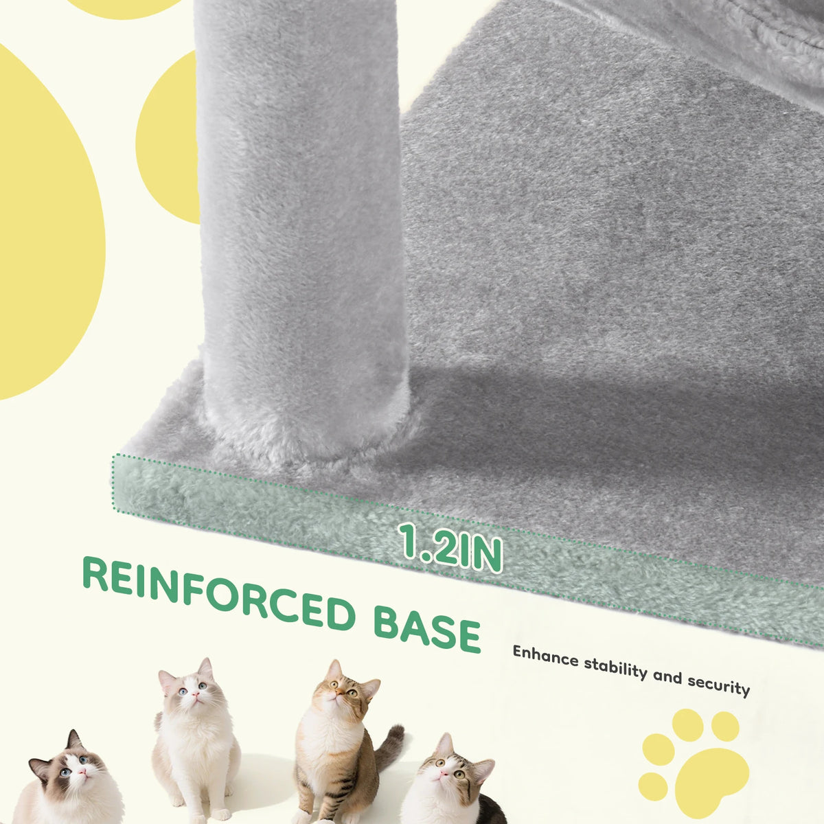 JHK Multi Level Cat Tree With Scratching Posts And Cozy House
