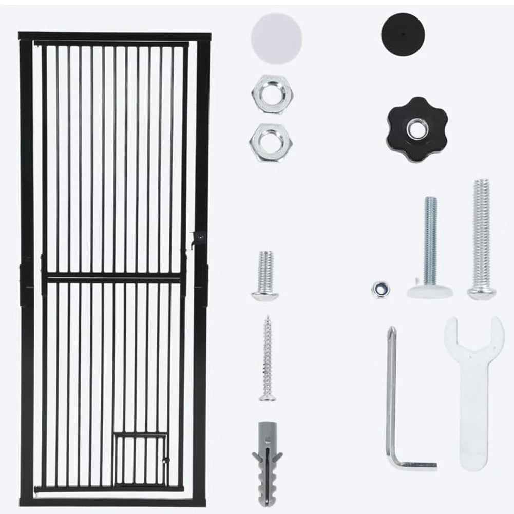 HiMISS Adjustable Extra Tall Cat Gate With Secure Mount Door